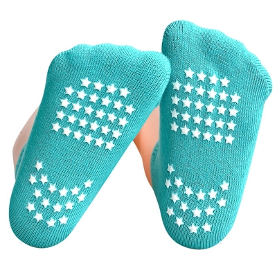 春夏兒童防滑襪男女寶寶學(xué)步襪子?jì)胗變捍m親子地板襪純色棉襪